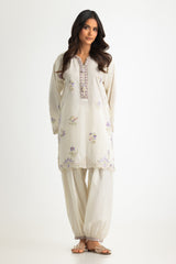 UAE- Cambric Embroidered Co-Ord Set