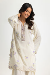 UAE- Cambric Embroidered Co-Ord Set