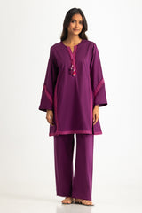 UAE- Cambric Embroidered Co-Ord Set