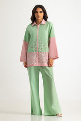 UAE- Cambric Embroidered Co-Ord Set