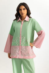 UAE- Cambric Embroidered Co-Ord Set