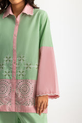 UAE- Cambric Embroidered Co-Ord Set