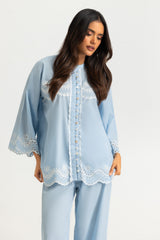 UAE-Cambric Embroidered Co-Ord Set