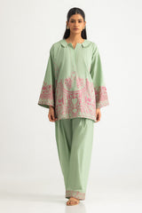 UAE- Cambric Embroidered Co-Ord Set
