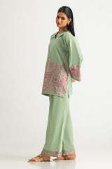 UAE- Cambric Embroidered Co-Ord Set