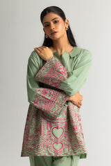 UAE- Cambric Embroidered Co-Ord Set