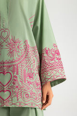 UAE- Cambric Embroidered Co-Ord Set