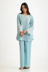 UAE- Cambric Embroidered Co-Ord Set