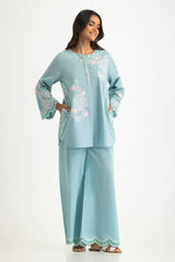 UAE- Cambric Embroidered Co-Ord Set