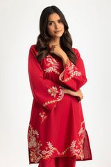 UAE- Cambric Embroidered Co-Ord Set