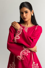 UAE- Cambric Embroidered Co-Ord Set