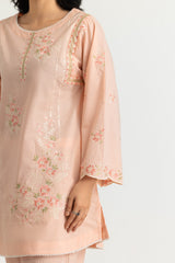 UAE- Cambric Embroidered Co-Ord Set