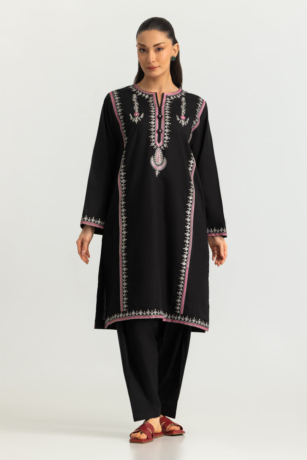 UAE-Cambric Embroidered Co-Ord Set