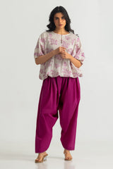 UAE-Cambric Embroidered Shirt And Dyed Shalwar