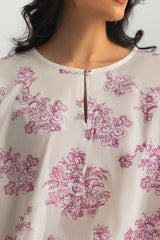 UAE-Cambric Embroidered Shirt And Dyed Shalwar