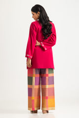 UAE- Cambric Embroidered Shirt And Printed Trouser
