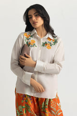 UAE-Cambric Embroidered Shirt And Printed Tulip Shalwar