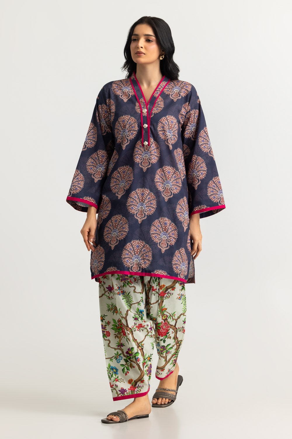 UAE- Cambric Printed Co-Ord Set