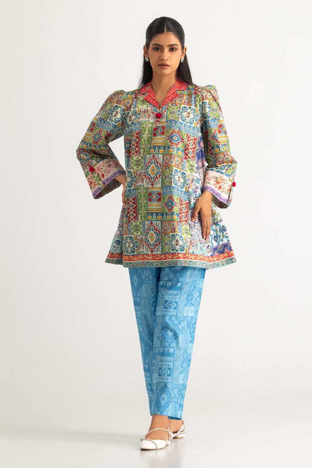 UAE- Cambric Printed Co-Ord Set