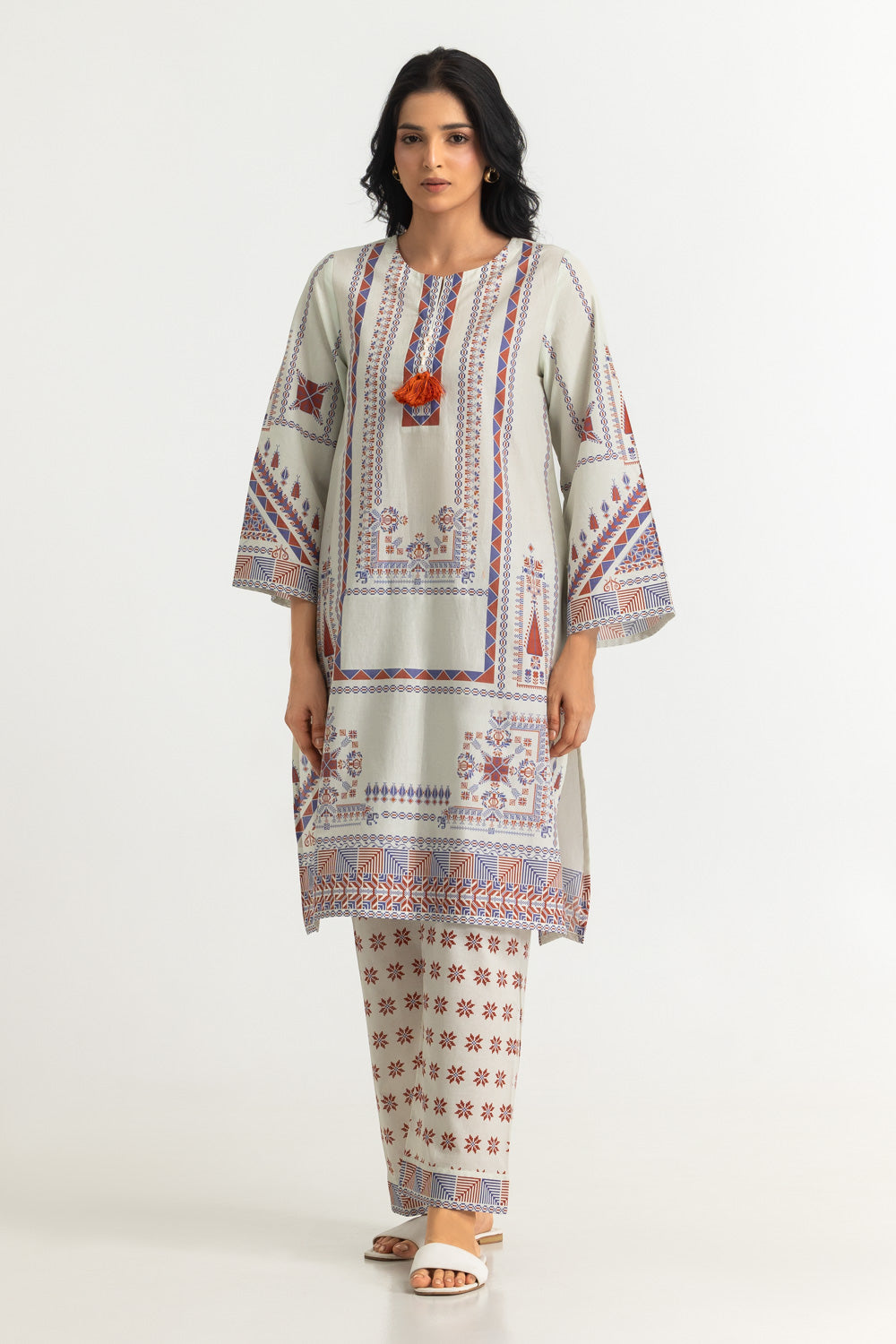 UAE- Cambric Printed Co-Ord Set