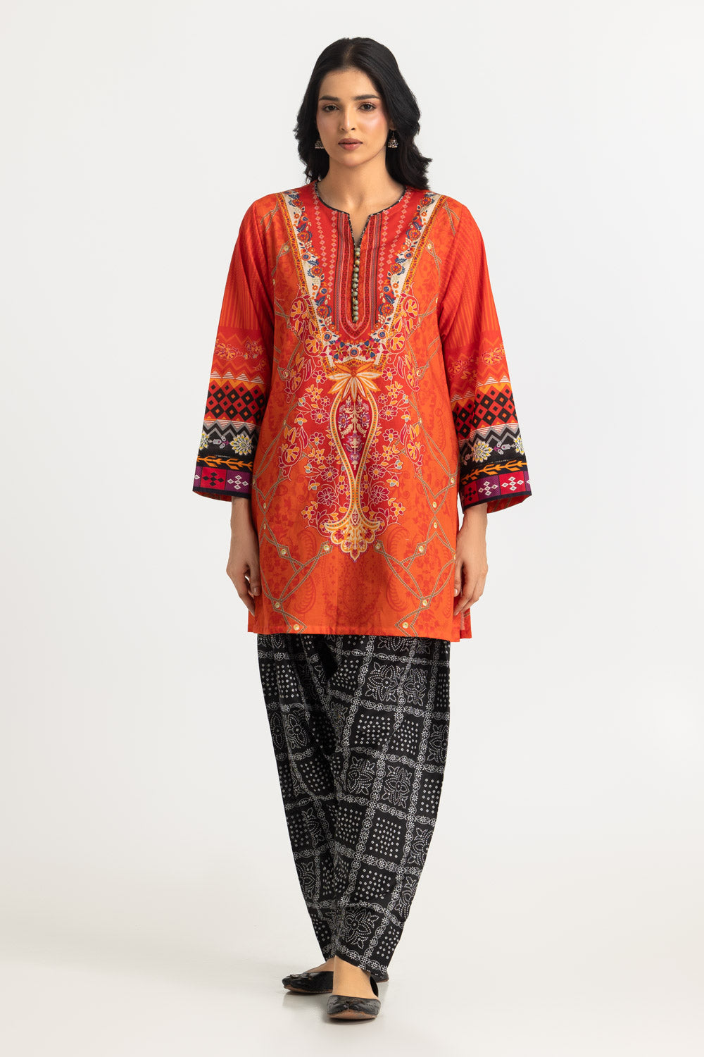 UAE- Cambric Printed Co-Ord Set