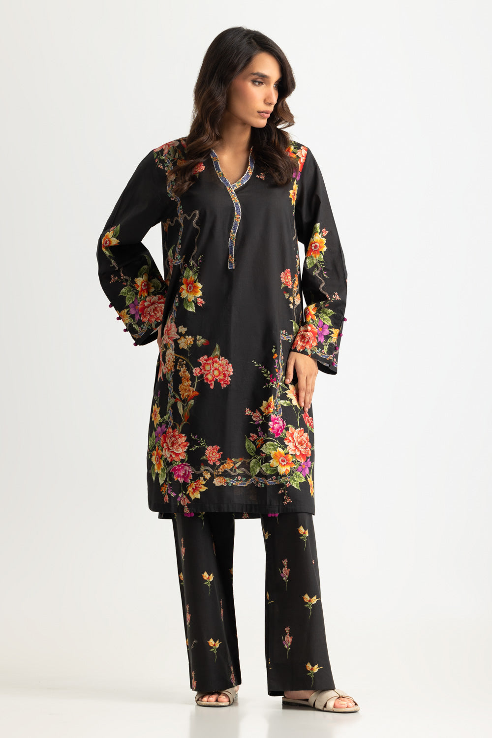 UAE- Cambric Printed Co-Ord Set