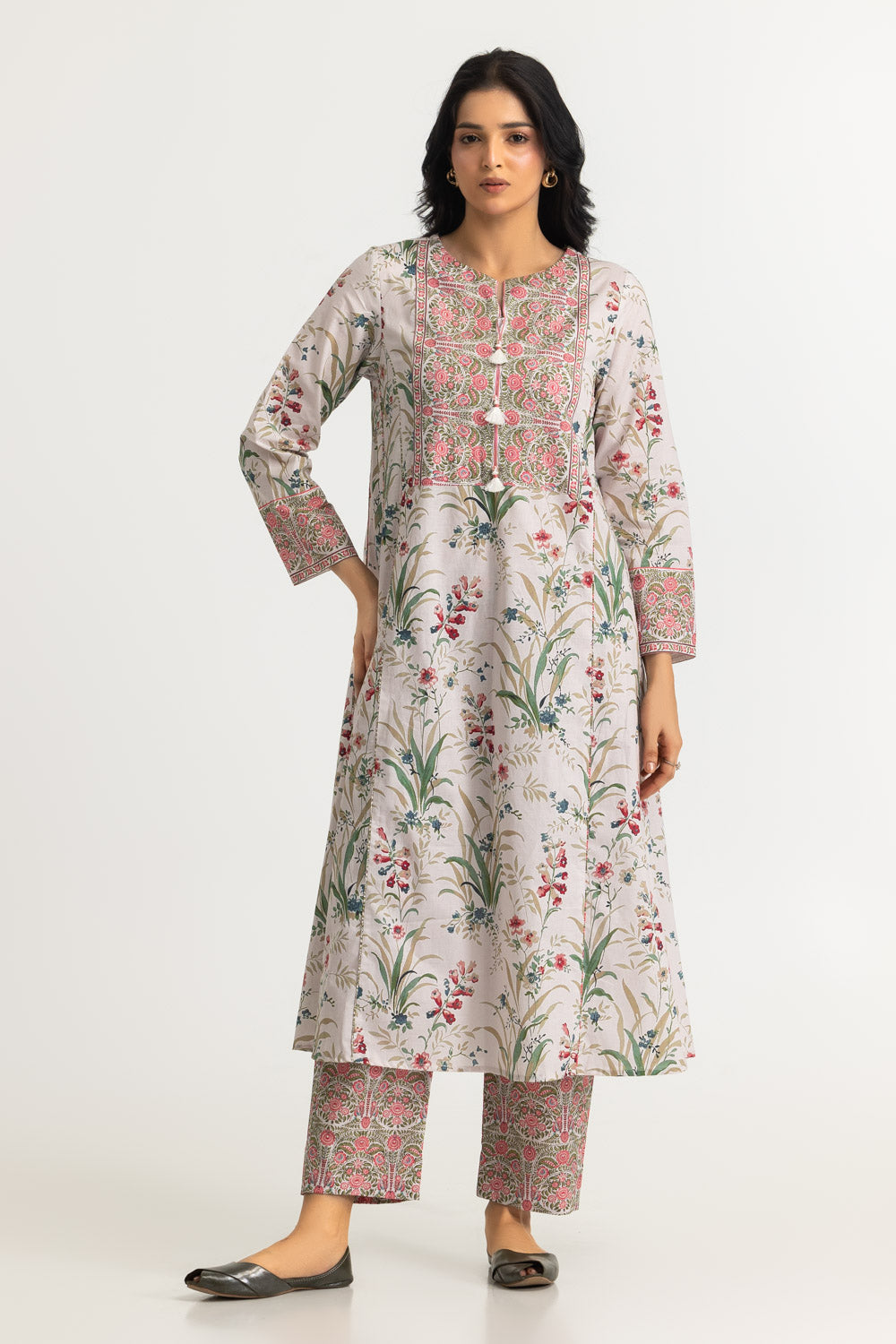 UAE- Cambric Printed Co-Ord Set