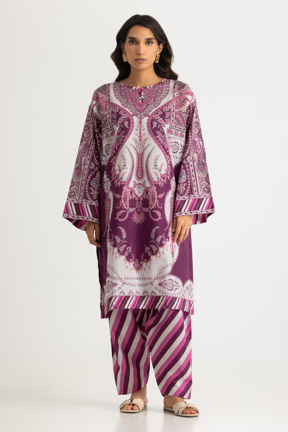 UAE- Cambric Printed Co-Ord Set