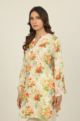 UAE- Cambric Printed Co-Ord Set With Embroidered