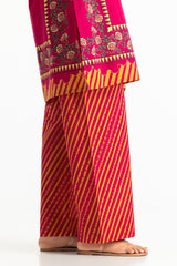 UAE- Cambric Printed Co-Ord Set With Embroidered