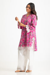 UAE- Cambric Printed Co-Ord Set With Embroidered