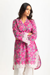 UAE- Cambric Printed Co-Ord Set With Embroidered