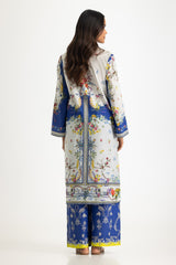 UAE- Cambric Printed Co-Ord Set With Embroidered