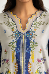 UAE- Cambric Printed Co-Ord Set With Embroidered