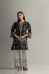 UAE- Cambric Printed Co-Ord Set With Embroidered
