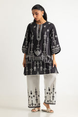 UAE- Cambric Printed Co-Ord Set With Embroidered