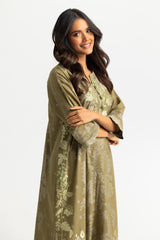 UAE-Cambric Printed Co-Ord Set With Embroidered