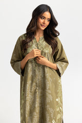 UAE-Cambric Printed Co-Ord Set With Embroidered