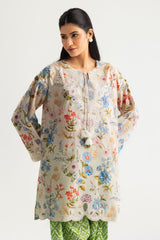 UAE- Cambric Printed Co-Ord Set With Embroidered