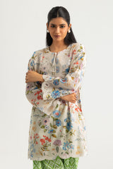 UAE- Cambric Printed Co-Ord Set With Embroidered