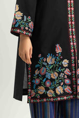 UAE-Cambric Printed Co-Ord Set With Embroidered