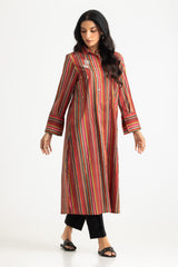 UAE- Cambric Printed Embellished Shirt