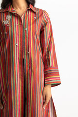 UAE- Cambric Printed Embellished Shirt