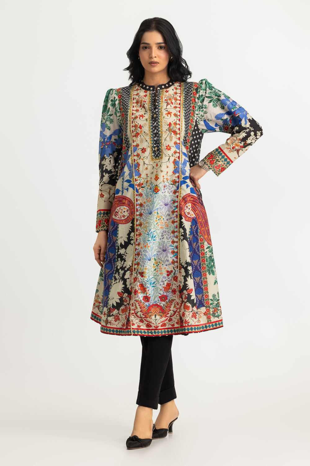 UAE- Cambric Printed Long Shirt