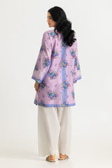 UAE- Cambric Printed Shirt And Embroidered Trouser