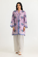 UAE- Cambric Printed Shirt And Embroidered Trouser