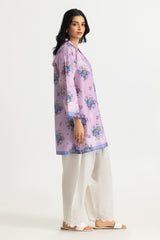 UAE- Cambric Printed Shirt And Embroidered Trouser