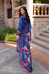 UAE-3 Piece Printed Lawn suit with Chiffon Dupatta