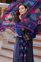UAE-3 Piece Printed Lawn suit with Chiffon Dupatta