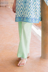 UAE-3 Piece Printed Lawn suit with Chiffon Dupatta